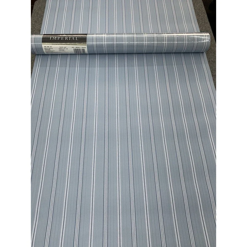 Imperial Blue Ticking Stripe Wallpaper 31327430, 20.5” X 11 Yds.